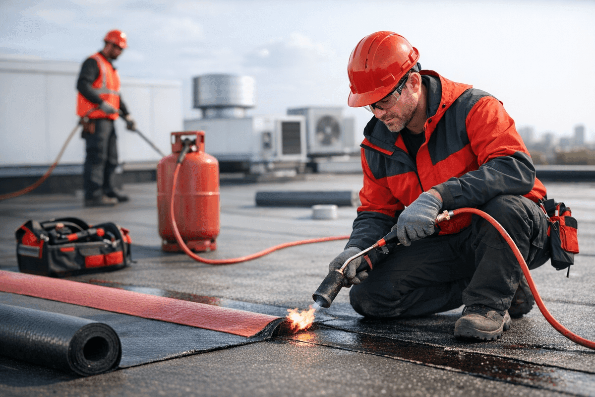 Commercial Roofing service by Overhead Roofing