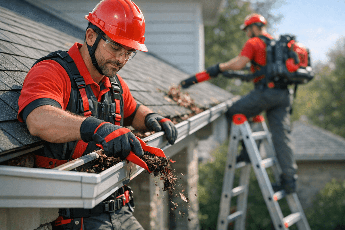 Gutter Cleaning service by Overhead Roofing