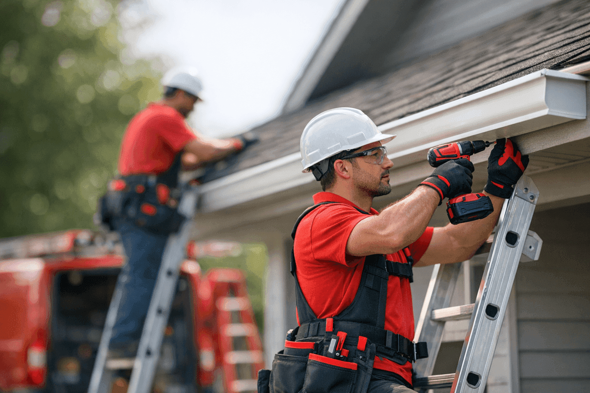 Gutter Installation service by Overhead Roofing