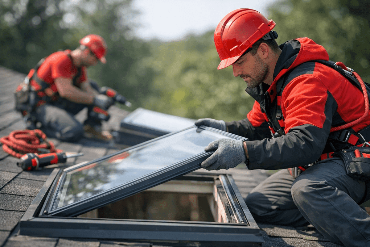 Skylight Repair service by Overhead Roofing